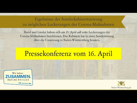 Pressekonfernz zur aktuellen Corona-Lage in Baden-Württemberg