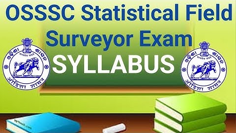 OSSSC Statistical Field Surveyor Exam Syllabus #osssc #odisha