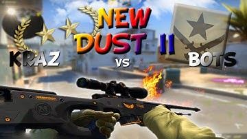 CS:GO || NEW DUST II GAMEPLAY || 1v5ing "Expert" Bots