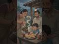 Heavy Rain Outside Hot Aloo Parathas Inside 🌧️❤️😁ll Ghibli style ll 90s nostalgic #shorts