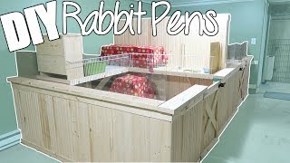 My new DIY rabbit cages are FINALLY complete! I am beyond excited and so are the bunnies! They already LOVE their new pens!