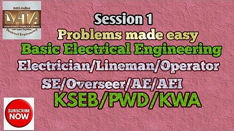 KSEB Sub Engineer Electrical |Pump operator KWA/Lineman PWD/AE/PSC Coaching classes #Problems easy 1