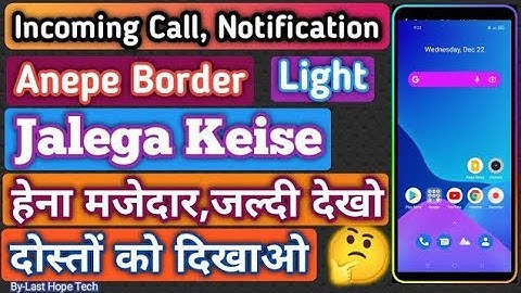 How To set border lights any Android mobile || border light kaise lagye |