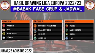 Hasil Drawing Liga Europa 2022/2023 | Uefa Europa League Group stage Draw | Jadwal Liga Europa 2022