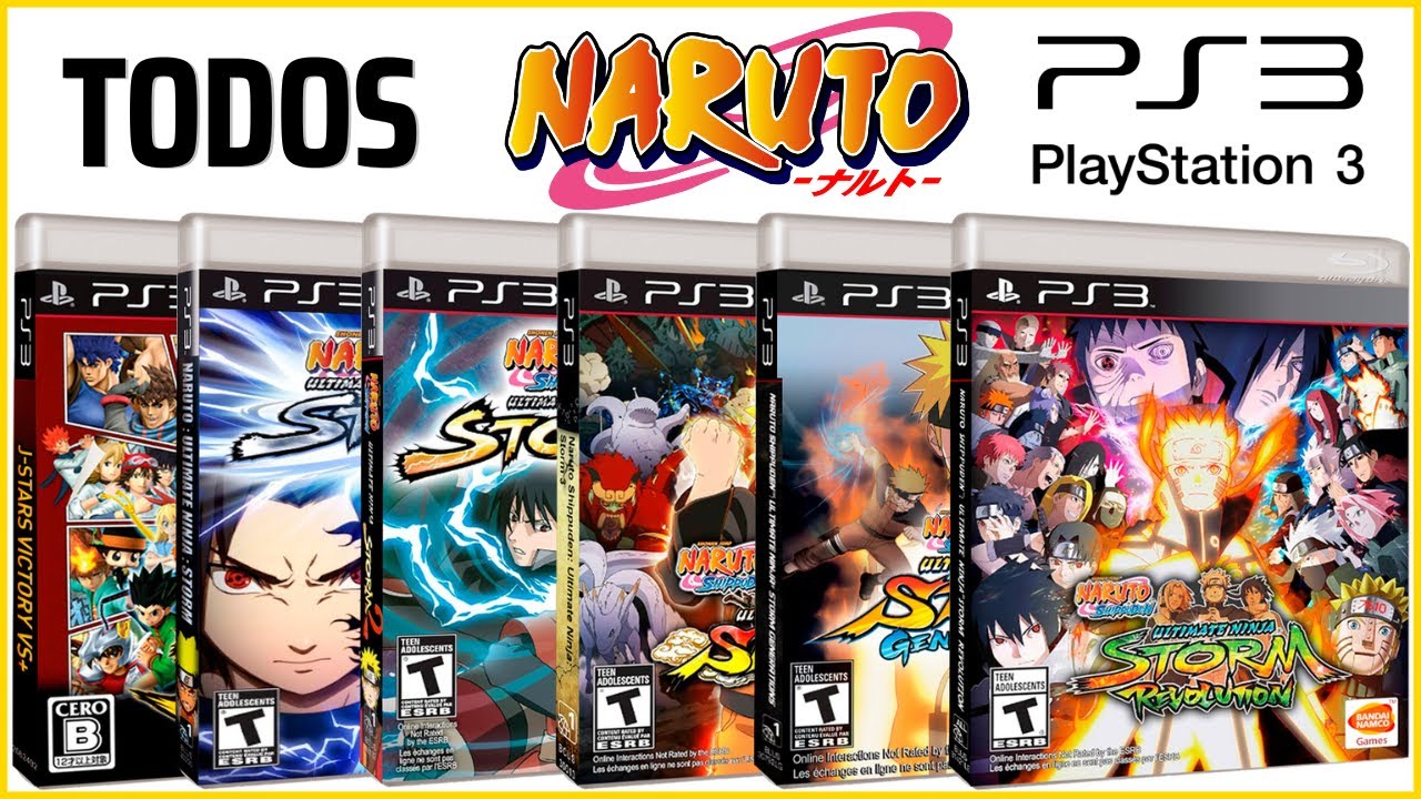 TODOS OS JOGOS DO NARUTO PARA PLAYSTATION 3 - YouTube
