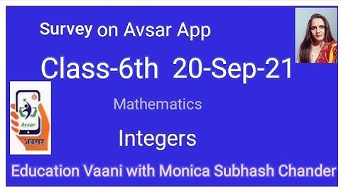 Active survey on Avsar App Class-6th Maths integers