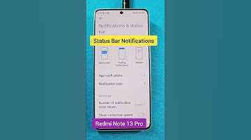 Show status Bar Notifications Redmi Note 13 Pro