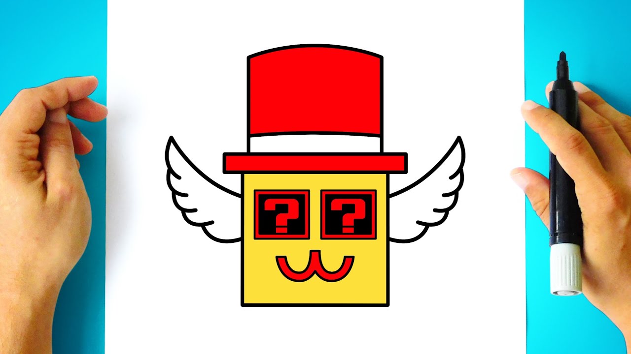 Como DESENHAR o ADMIN LUCKY BLOCK - Cómo DIBUJAR a ADMIN LUCKY BLOCK - Steal a Brainrot - Roblox