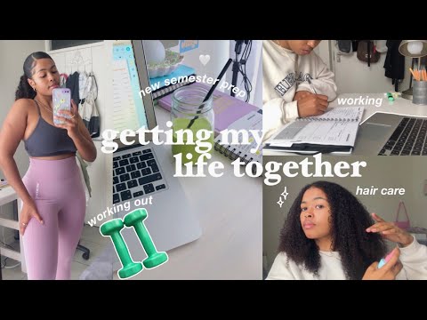 preparing for a new semester | haircare, organising, working, grocery shopping & more🌱