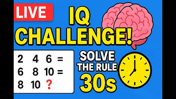LIVE IQ Challenge! 🧠 Solve the Rule in 30s | Fast Math Brain Training (IQ Test Live)