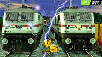 EPIC RACE CLASH WAP7 vs WAP7 || Amarkantak Express Loco Reversal and Parallel Run