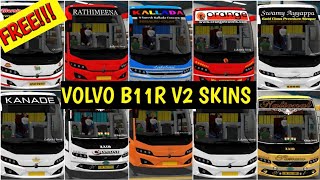 12+ INDIAN BUS SKINS FOR VOLVO V2 MOD WITH LINK!!|FREE!!#BUSMOD #CJPROJECT#BUSSID#CELESTE#VOLVOB11R