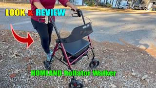 HOMLAND Rollator Walker Review | Lightweight Walker with Seat Worth It