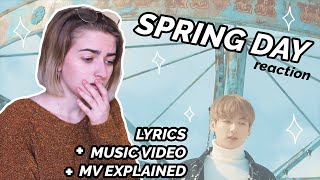 BTS - Spring Day | Reaction (lyrics, music video   explained)