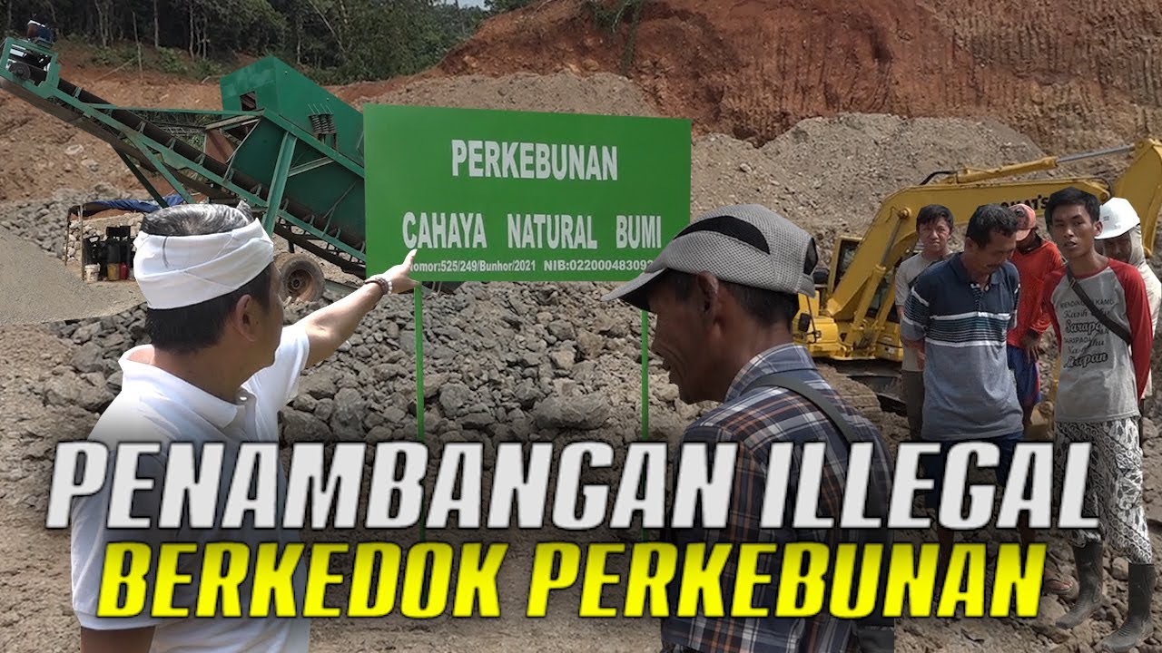 PENAMBANGAN TANPA IZIN-TUTUPI AKSINYA DENGAN PAPAN NAMA PERKEBUNAN-BURUHNYA ADA DIUPAH 60 RIBU
