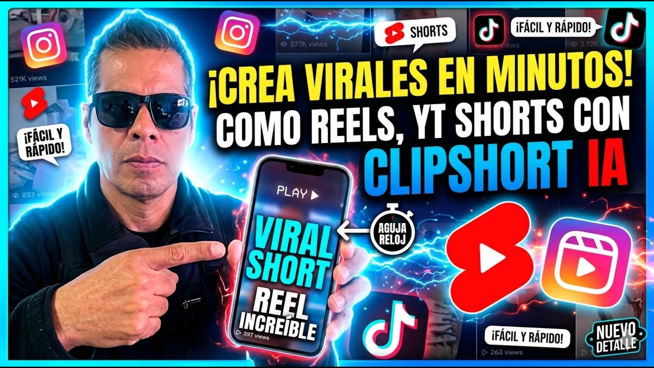 😨Clipshort ia: Crea Reels, YT Shorts y TikToks AI virales con voces que suenan como personas reales