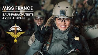 Miss France : saut parachutiste avec le commando parachutiste de l'air n°10