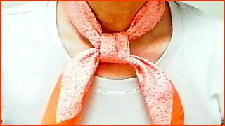 ♥解説付き！【スカーフの巻き方】初心者でも 必ず簡単綺麗に結べる！ How to wear scarves decent and pretty for beginners.