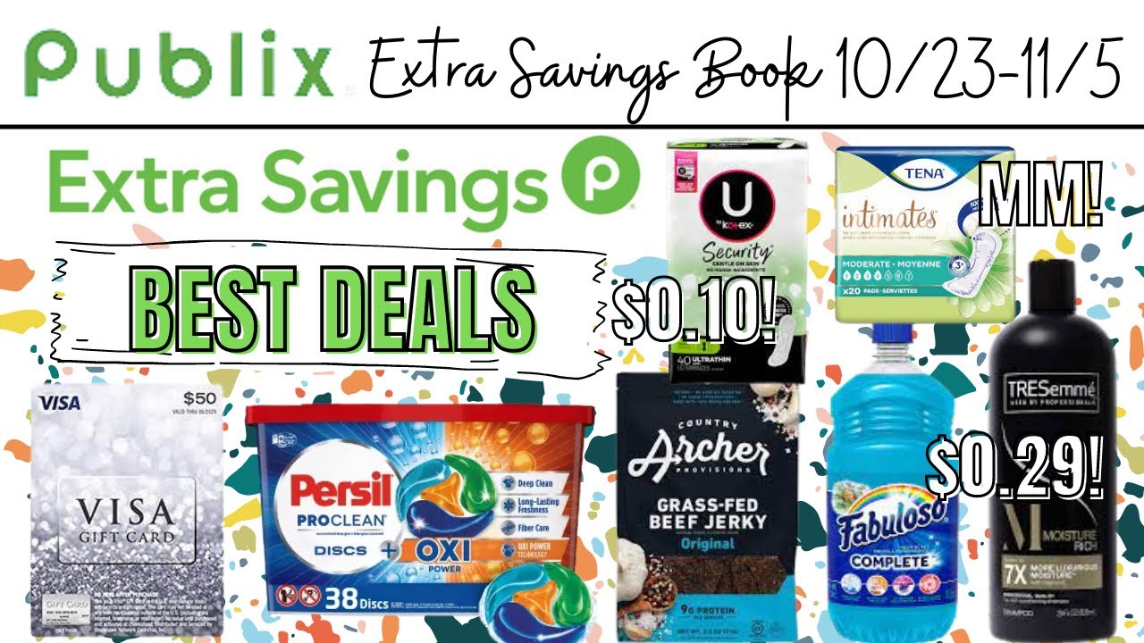 Publix Extra Savings Book Deals 10/23-11/5 | MM Pads, Cheap Tresemme ...