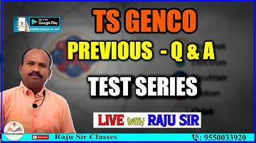 TS GNCO | CHEMISTRY  PREVIOUS Q&A  | Raju Sir Classes