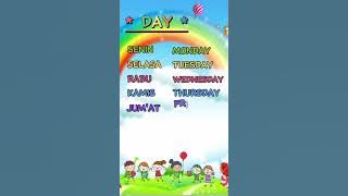 Nama-nama Hari dalam Bahasa Inggris #hari #namahari #namanamahari #day #edukasi #edukasianak
