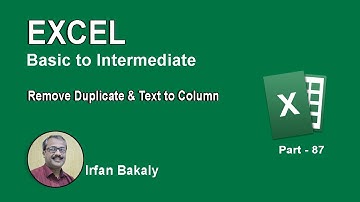 87. Remove Duplicate & Text to Column in Excel 2013 Urdu Tutorials by Irfan Bakaly