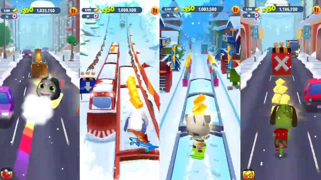 Astronaut Tom vs Kung Fu Hank vs Mummy Tom vs Zombie Ben #tomgoldrun