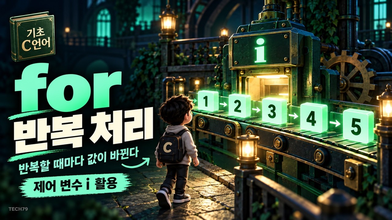 for 문을 이용한 반복 처리 — 제어 변수 활용·합계 계산·구구단·역순 출력