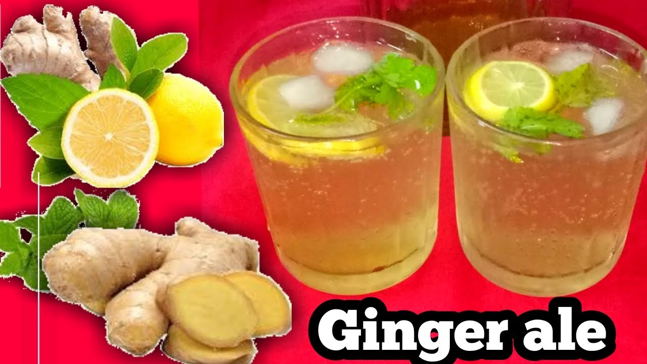 Ginger Ale Mocktail drinks Refreshing Drinks Digestive Healthy