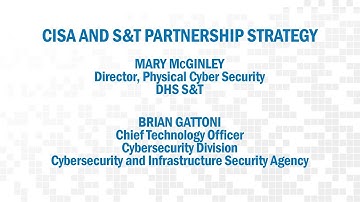 2019 S&T Showcase—CISA and S&T Partnership Strategy