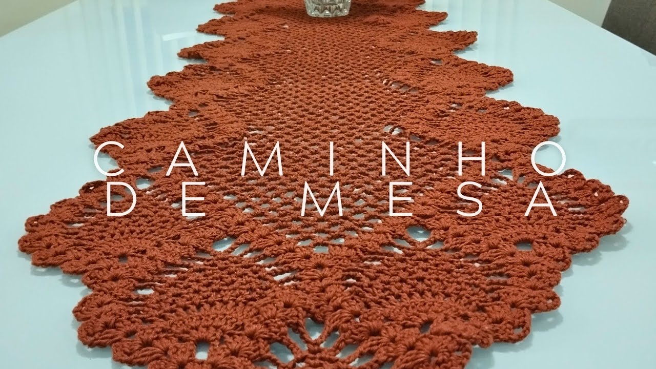 Caminho de mesa em crochê/ passo a passo