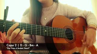 Die From A Broken Heart | Maddie & Tae | Guitar lesson