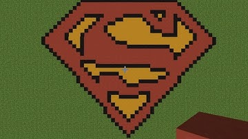 Superman Logo - Minecraft Pixel Art Creative Builds #12 (Ultraviolence)