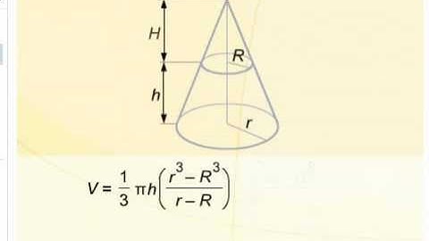 how to find the volume of a frustum of a cone