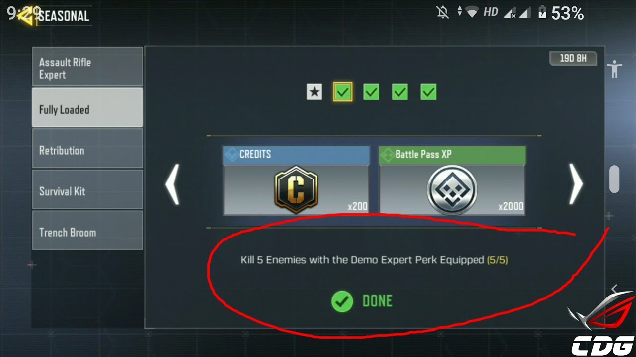Kill 5 enemies with the demo expert perk equipped