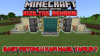 Basit Pistondan Kapı Yapımı | Minecraft PE Redstone Rehberi