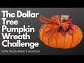 Dollar Tree Pumpkin Wreath -  With This Southern Girl Can, Julie's Wreath Boutique, & A Noble Touch