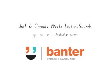 Unit 6 Basic Code Letter Sounds j w z