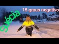 Suécia 15 graus negativos!   você aguenta? Vídeo n°581