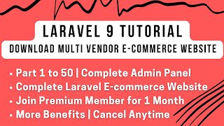 Download Multi Vendor E-commerce Website / Admin Panel in Laravel 9.0 (Part 1-50) Download Multi Vendor E-commerce Website / Admin Panel in Laravel 9.0 (Part 1-50)