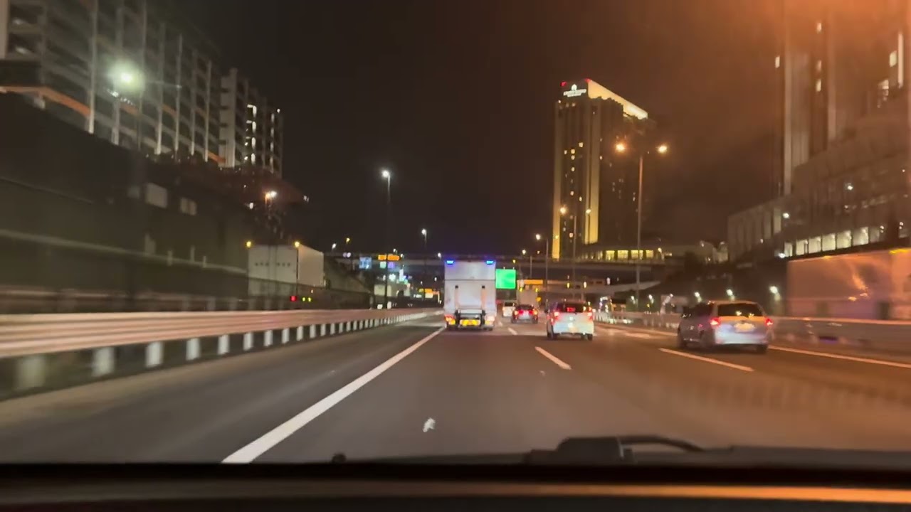首都高速11号台場線②夜景🌉浜崎橋JCT〜大井付近