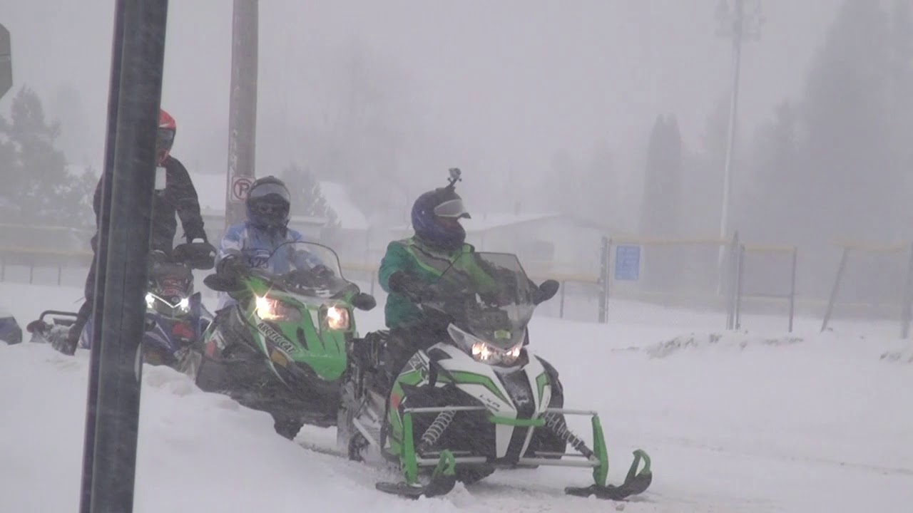997 snowmobile parade in Sault Ste. Marie Michigan YouTube