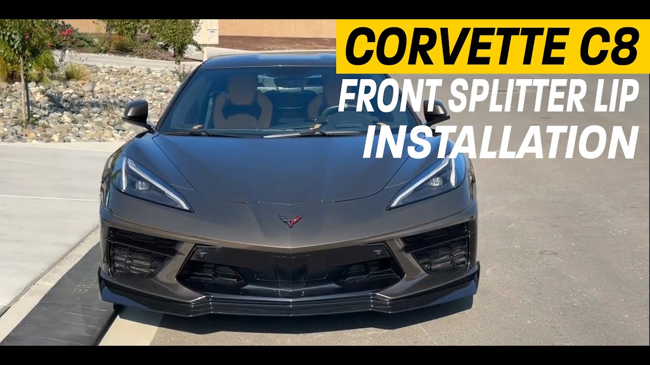 Интернет-магазин Extreme | Передний сплиттер C8 Corvette 5VM Style, установленный @THECORVETTECHA...