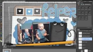 Digital Scrapbook Tutorial - Using Align & Distribute