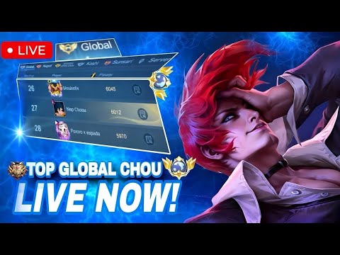 GLOBAL NO 3 CHOU IS LIVE NOW! 400+IMMORTAL RANK GAMEPLAY!