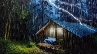 99.9% Instantly Fall Asleep With Hurricane Sound | Relaxing, Meditation, Sleep Music| Rain & Thunder