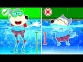 Baby! Long Legs vs Short Legs! | Safety Regulations in Swimming Pools For Kids