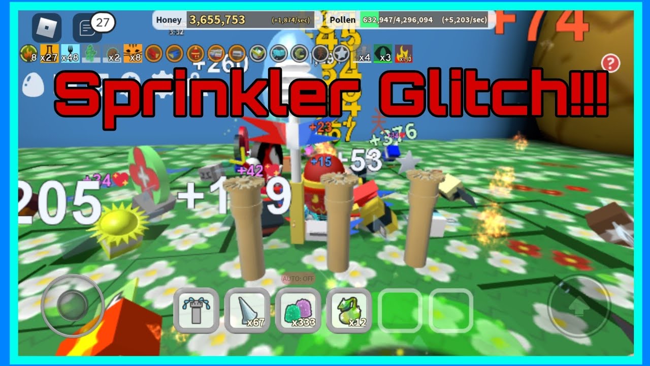 Sprinkler Glitch in Bee Swarm Simulator Roblox!!! YouTube