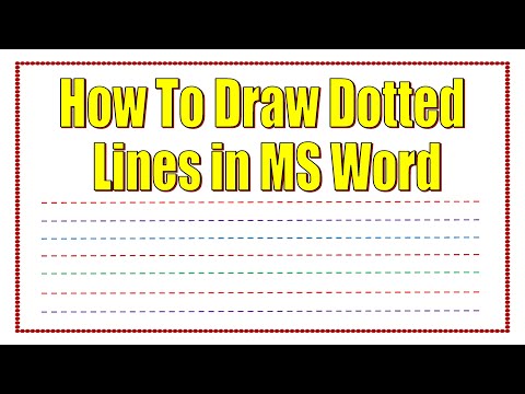 Microsoft Word에서 점선을 그리는 방법