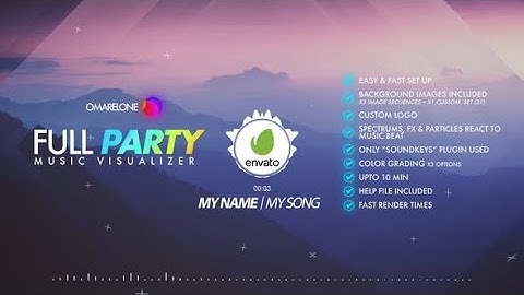 Full Party Audio React Spectrum Visualizer| After Effects Template